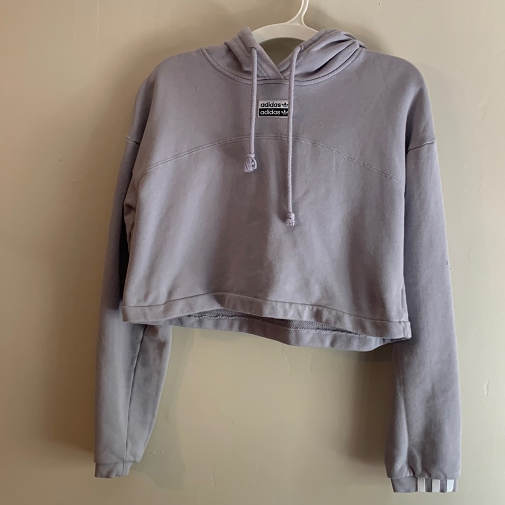Adidas crop hooded sweatshirt